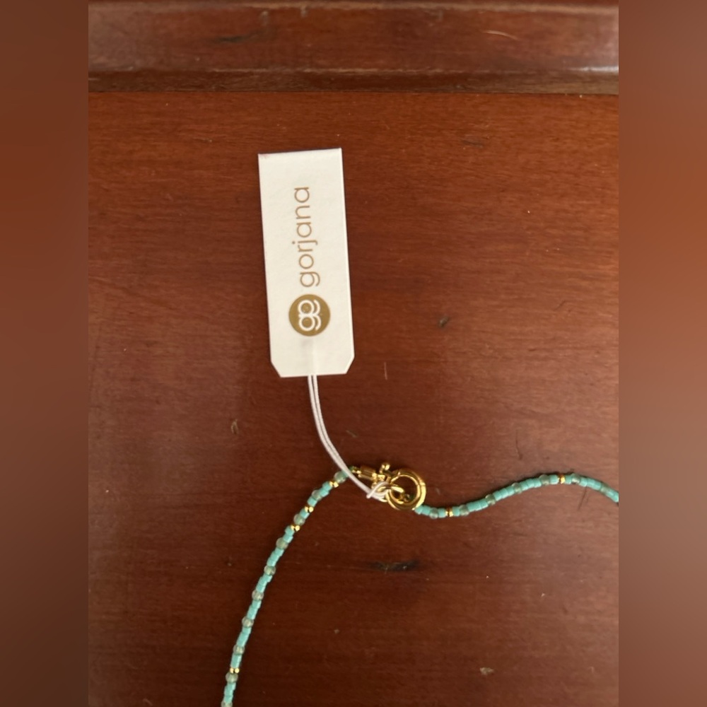 Gorjana Beaded Gemstone Necklace • 16" • Gold Clasp • NWT + Pouch - Picture 4 of 6